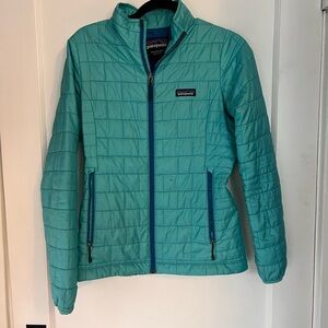 Patagonia Teal Nanopuff Quilted Jacket